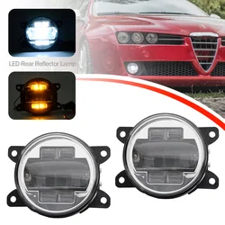 2X LED przezroczyste soczewki białe światło przeciwmgielne dla Alfa Romeo 156 1997-2005 159 Spider 939 Giulia do jazdy dziennej światła przeciwmgielnego