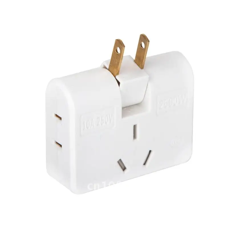 

Ultra-Thin Rotating Socket Converter 1-3 Multi-Use Two-Pin Power Supply Plug Wall Plug & Ground Plug Conversion