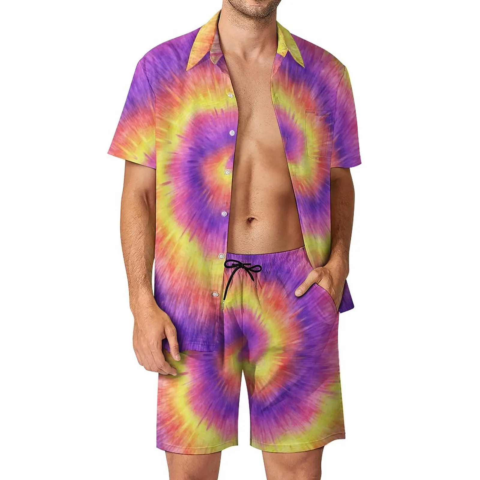 

Мужской комплект из шорт и рубашки, в стиле ретро