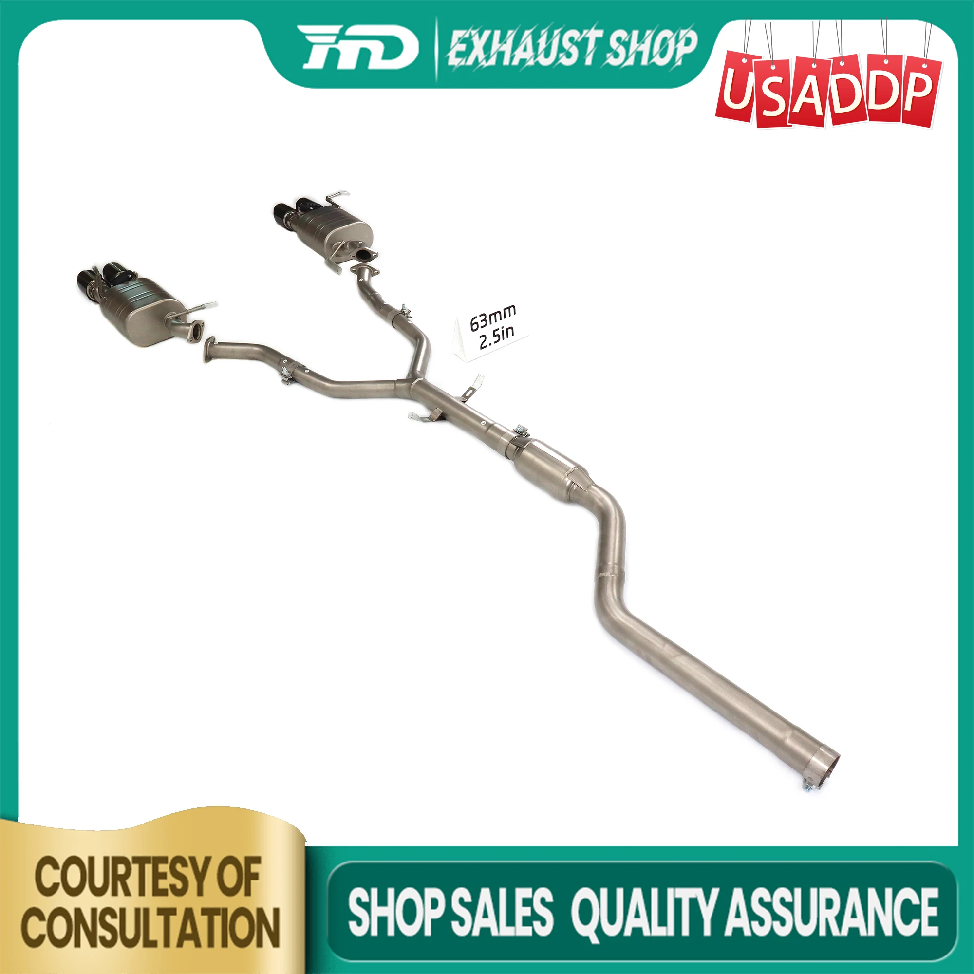 

Exhaust Catback for BMW Z4 E89 2.0L Electronic valves High precision Muffler black Tips Stainless steel High quality