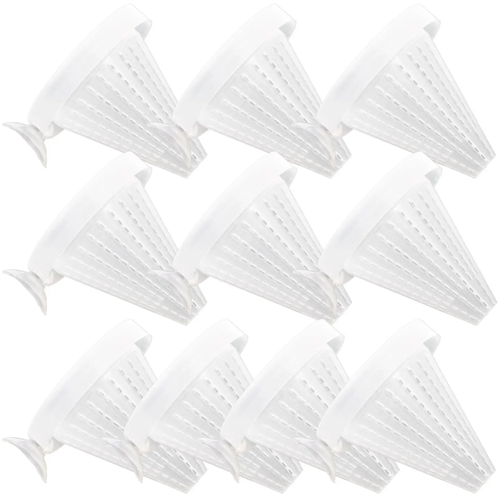 

10pcs Fish Tank Feeder Suction Cup Aquarium Red Worm Feeding Device Discus Cone Shape Live Food Funnel Tropical Fish Feeders Pet