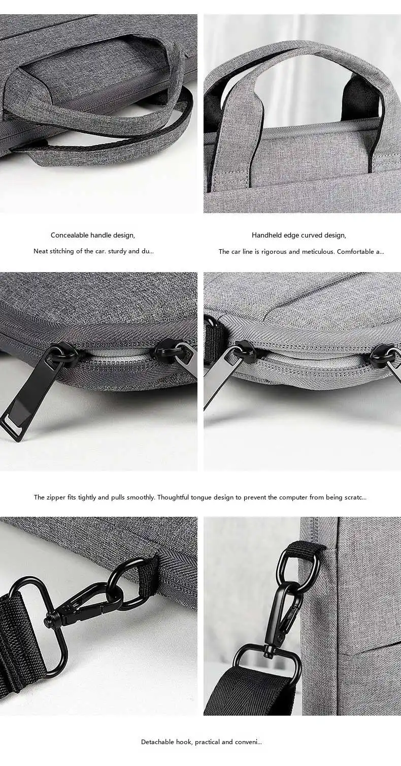 Laptop-Schutzhülle 13,3-15,6 Zoll Oxford-Gewebe Wasserdichte Tragetasche für Notebook Tablet – Detail 12