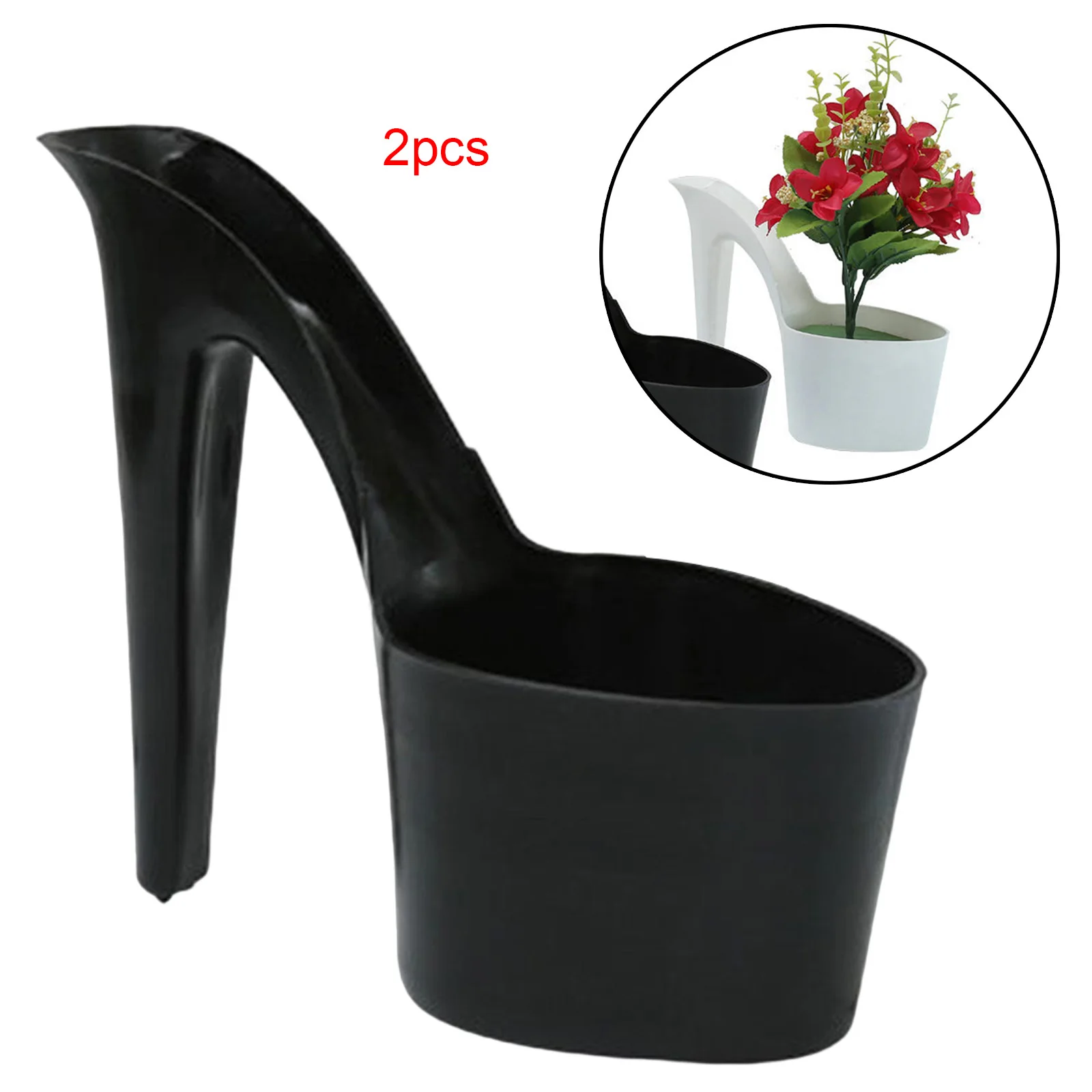 Desktop High Heel Plastic High-Heeled Flower Pots Floor-Standing Pattern Gardening Flower Pots Succulent Planter Container