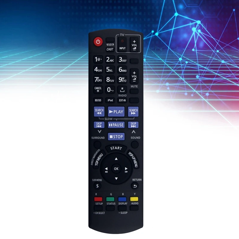 แทนที่ N2QAKB 000072   รีโมทคอนโทรลสําหรับ Panasonic N2QAKB 000072   ระบบโฮมเธียเตอร์ Blu-Ray SA-BT207