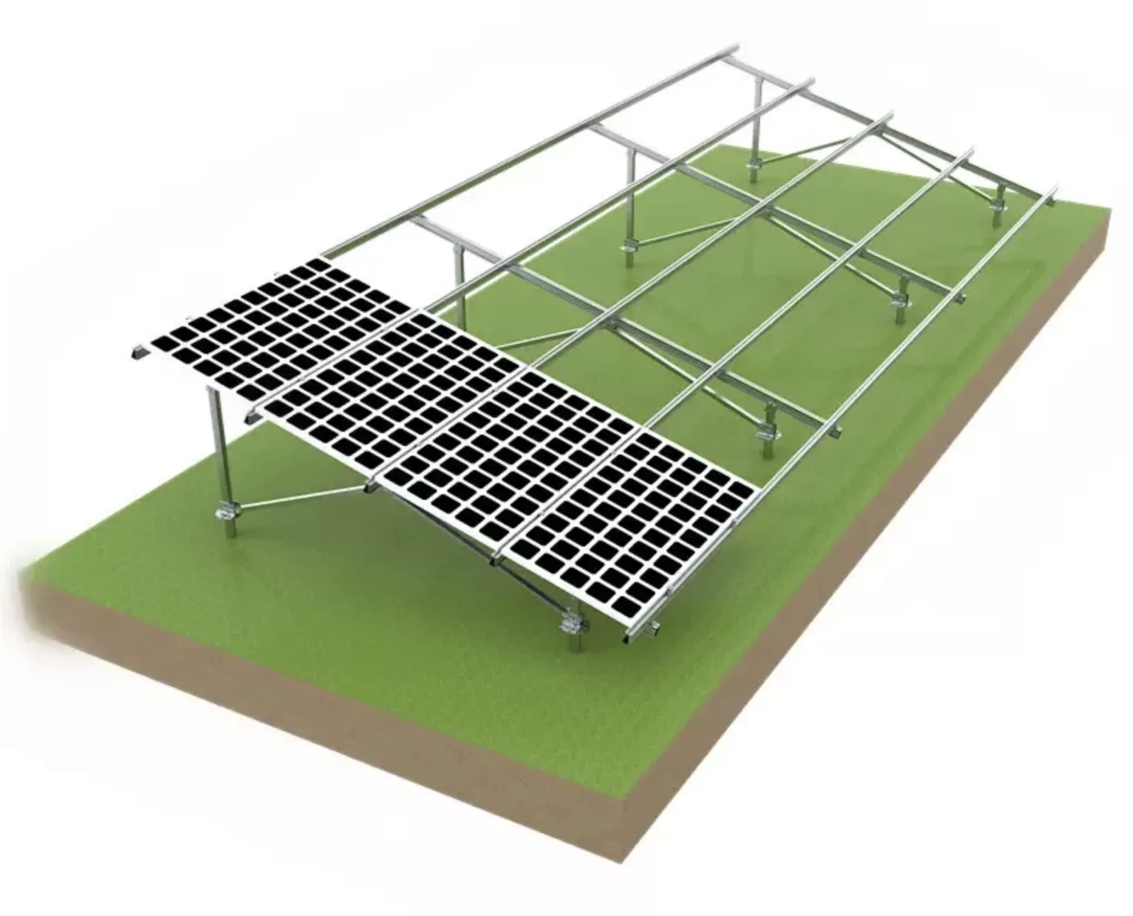 Simple Solar Panel Rail Solar Mounting Support PV Brackets for Carport Bracket Metal Ground Pv Mounting Support Structure - Detail 1