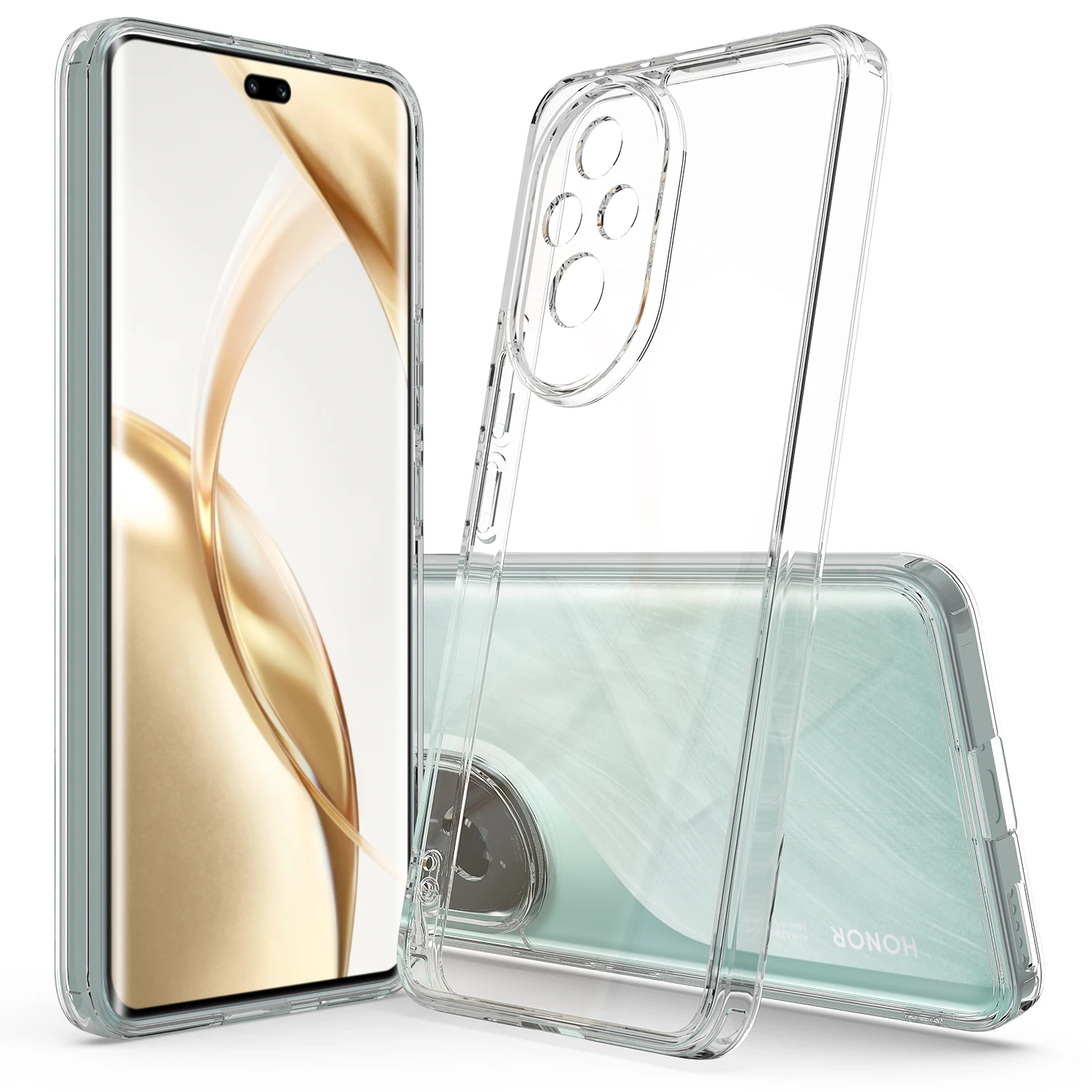 

Slim Acrylic Clear Hard Case For Honor 200 Pro, Honor 200 Lite, Non-Yellowing Transparent TPU Edge PC Back Phone Cover Funda