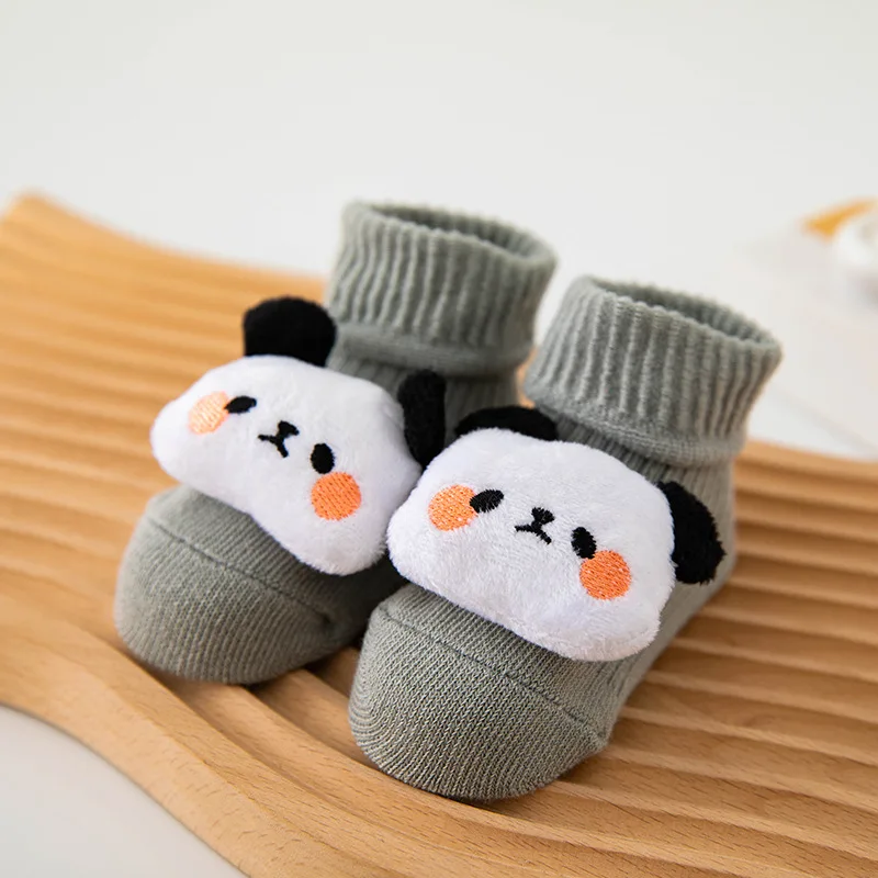 Baby Kids Toddler Anti-Slip Socks Spring Animal Infant Newborn Gift With Bells Home Floor Soft Cute Boots Baby Keep Warm Items