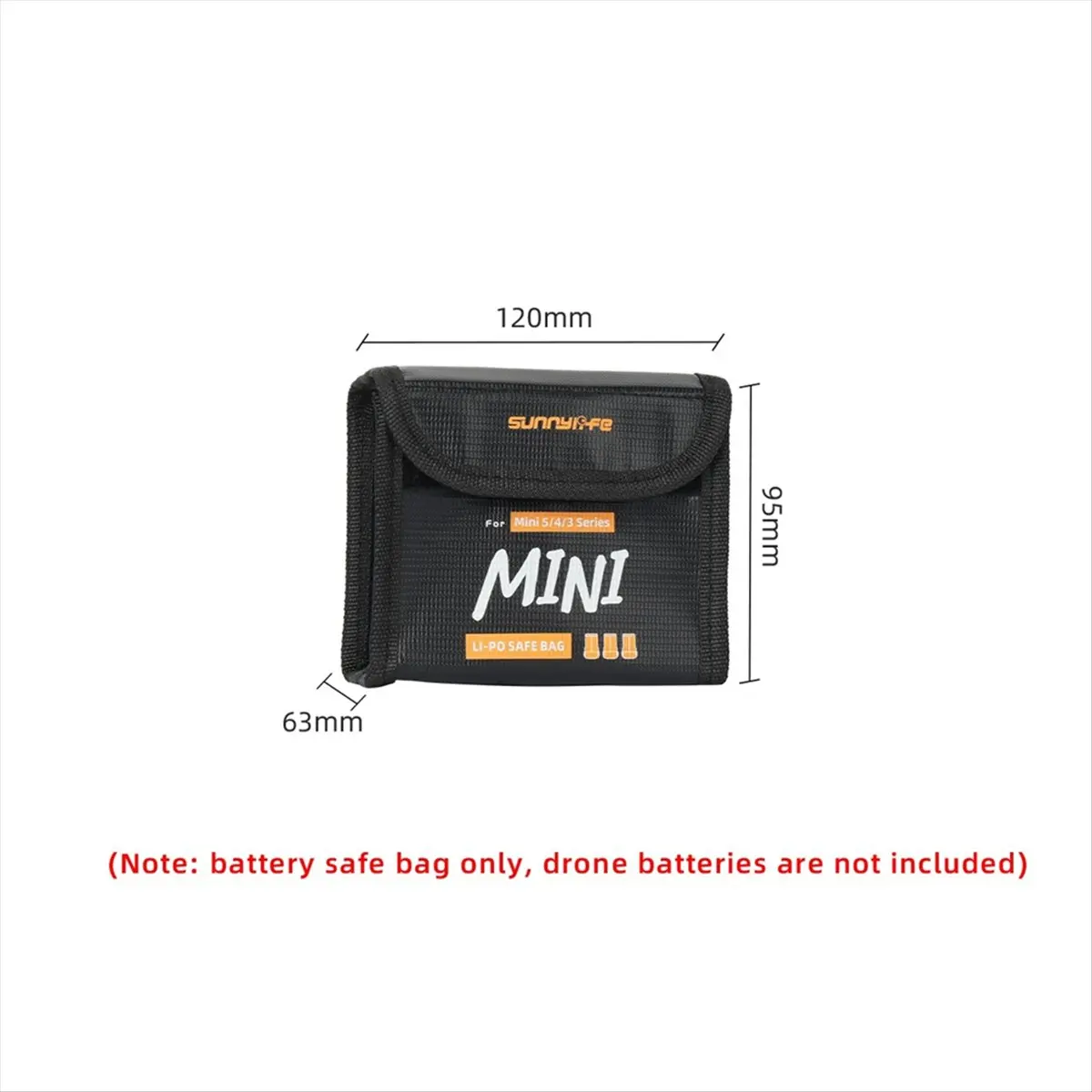 TCE  Flight Battery Safe Bag for Mini 5 Pro Drone LiPo Battery Safe Explosion-Proof Protective Bag Can Hold 3 Batteries
