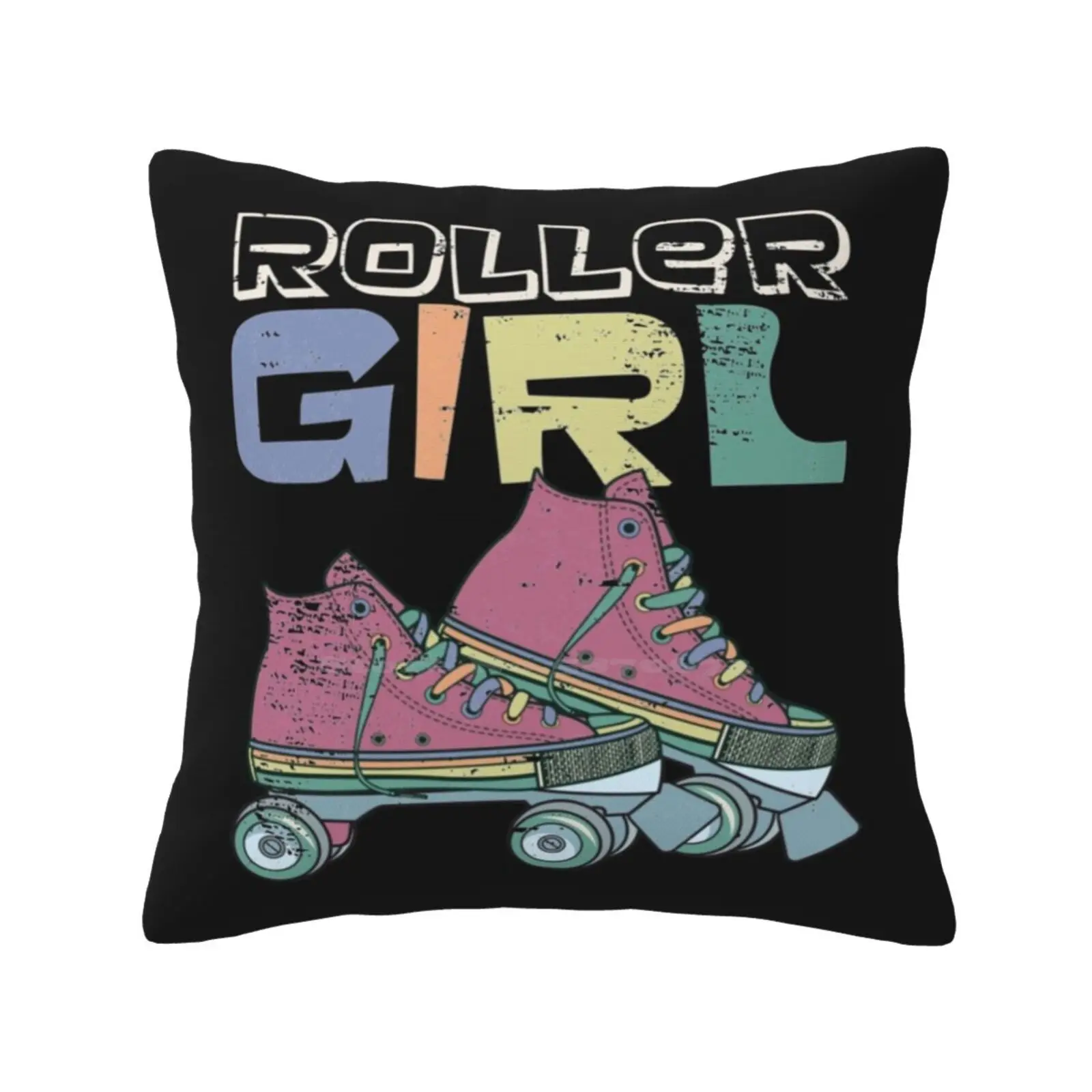 Fun Roller Girl Roller Derby Roller Skates Gift Idea Product | Perfect Gift Pillows Case Bedroom Home Decoration Super Fun