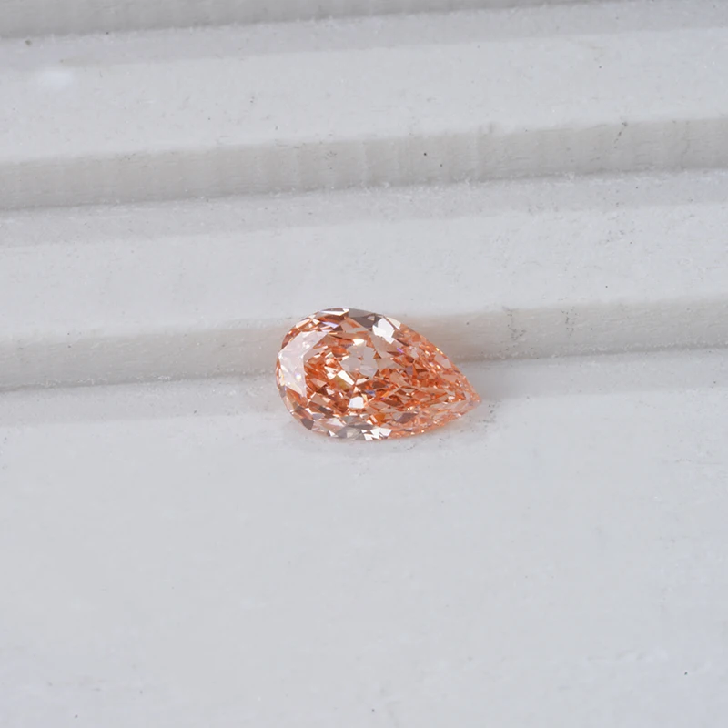 HPHT Lab Grown Diamonds Gems Pink Diamand Pear Cut Diamonds Gemstones Without Certificate Gemstone Diamond Jewelry Making