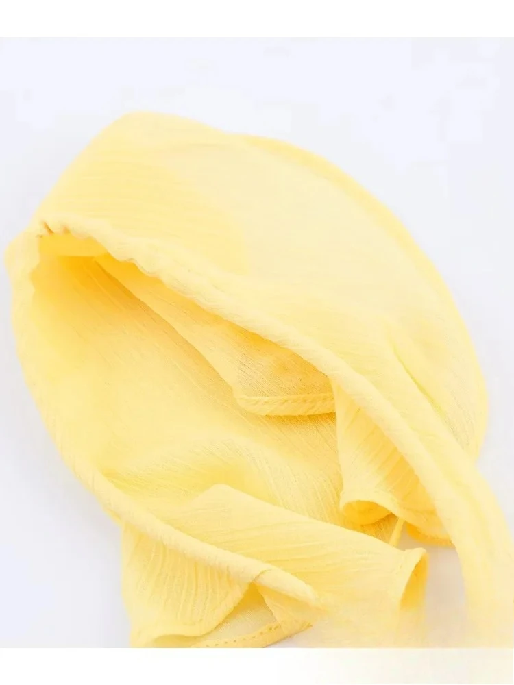 KONDALA Sexy Chic Vrouwen Jurk Geel Solid Cami Lange Tiered Rechte Chiffon Jurk Mode 2025, Herfst Avond Club Feestjurk