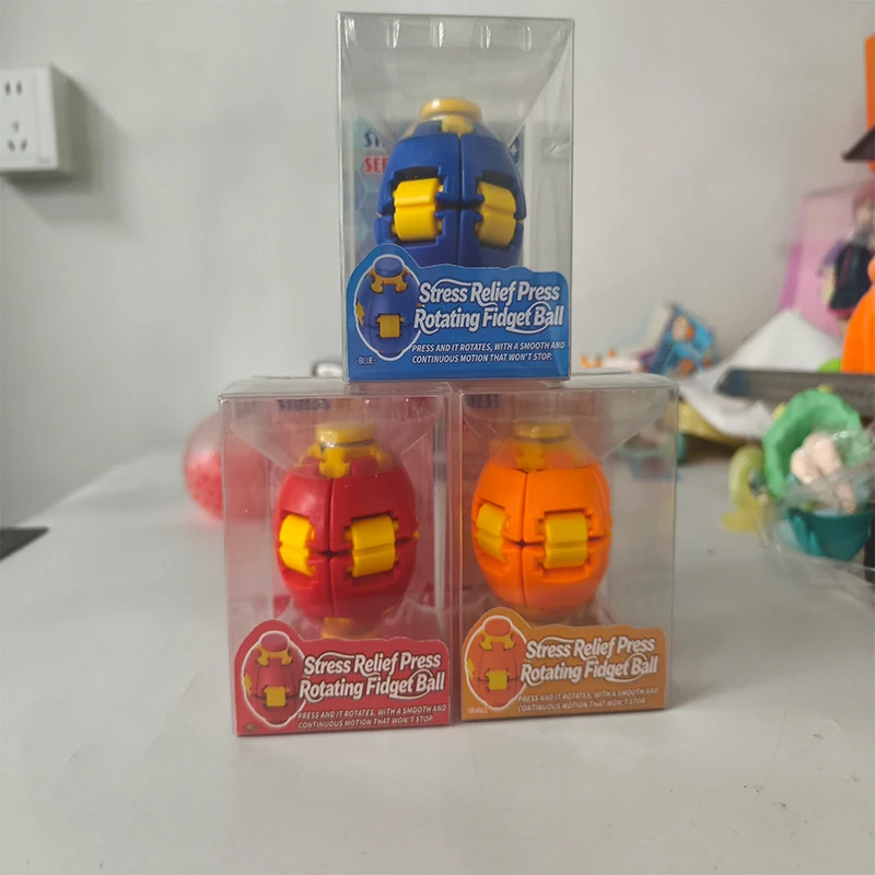 Color 3D Printing Decompression Ball Pressing and Rotating Dual-play Fingertip Gyro Office Portable Decompression Toy