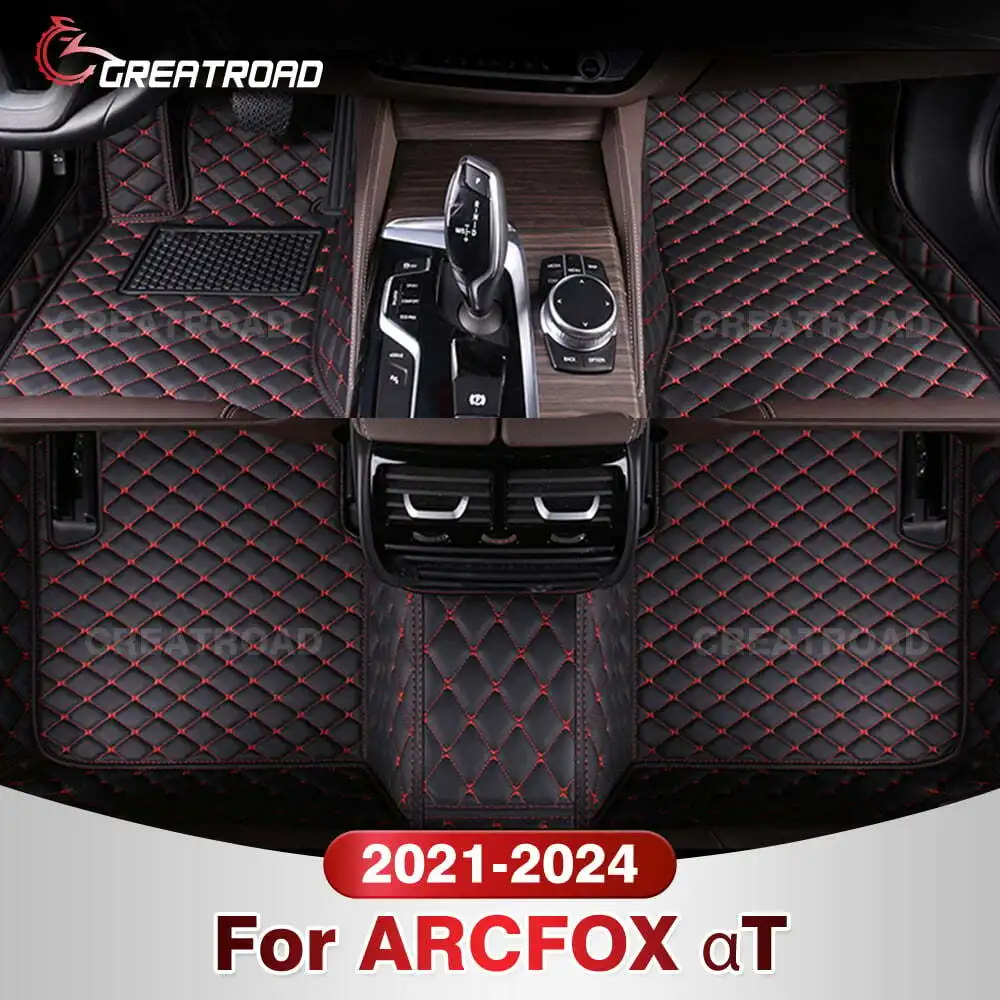 

CREATROAD Custom Car Floor Mats For ARCFOX αT 2021 2022 2023 2024 Auto Carpet Cover Interior Details Accessories Protective Pad