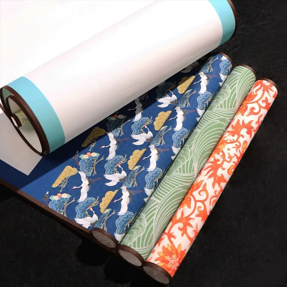 Painting Drawing Paper Vintage Rice Paper Scroll Self-made Gifts Chinese Style Blank Hanging Blank Scroll S/M/L Hand-rolled