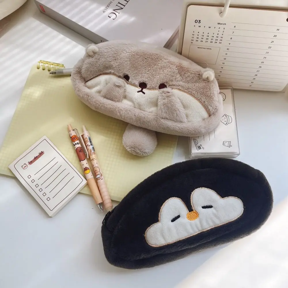 Hochwertige Stifttasche, Otter-Pinguin, großes Fassungsvermögen, Federmäppchen, Schreibwarentasche, Schule, Büro