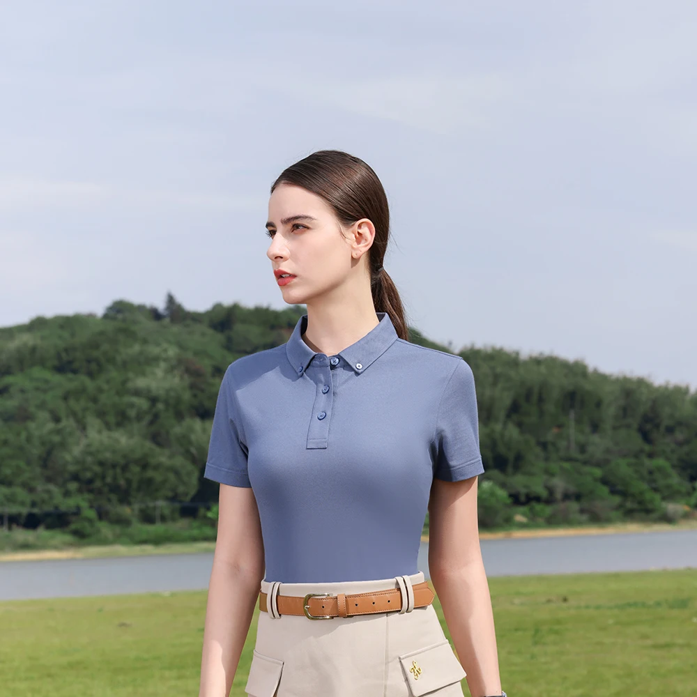Womens Golf Shirt Short Sleeve 3 Buttons Quick Dry Casual Solid Moisture Wicking Tennis Polo Shirts for Women