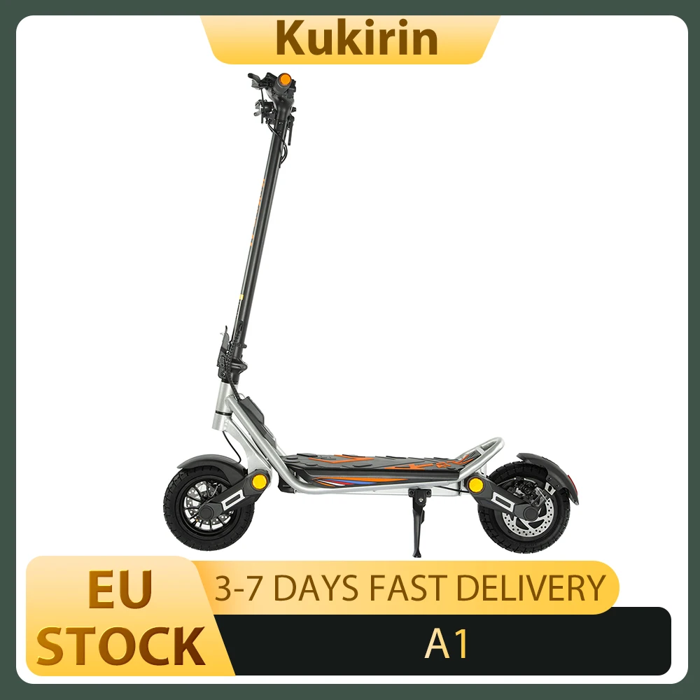Kukirin A1 Scooter électrique pliant, moteur 800 W, batterie 48 V 13 Ah, pneu sous vide de 10 pouces, vitesse maximale de 45 km/h, portée de 45 km, frein à disque