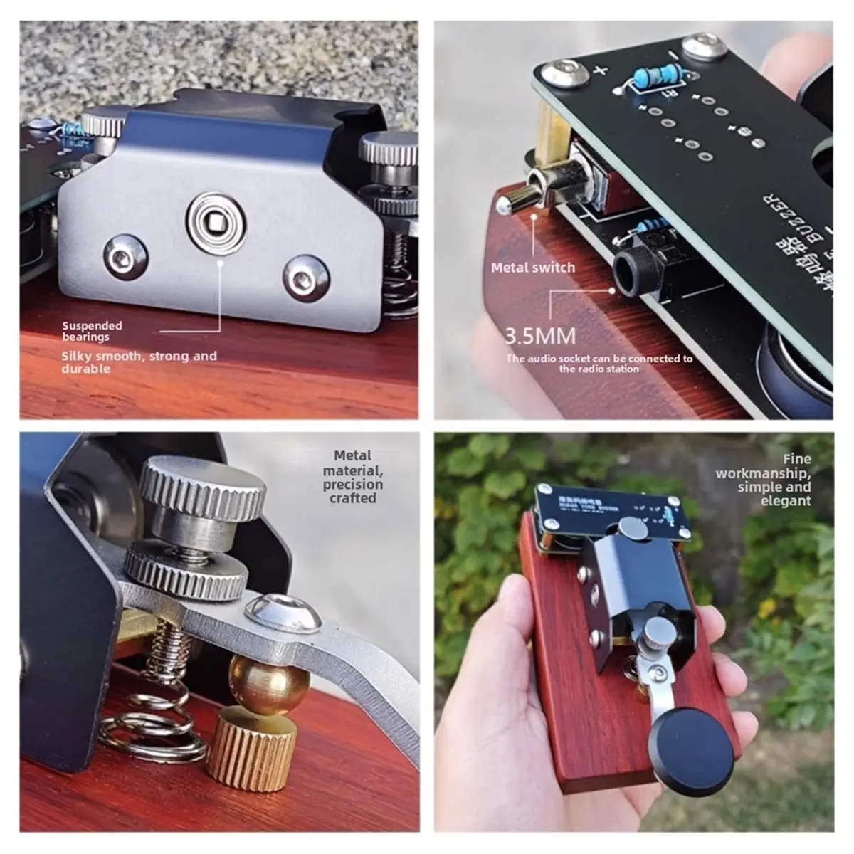 CW مورس رمز الممارسة مفتاح محاكاة الصوت ضوء الخافق راديو FM برقية مفتاح نقل الراديو #2