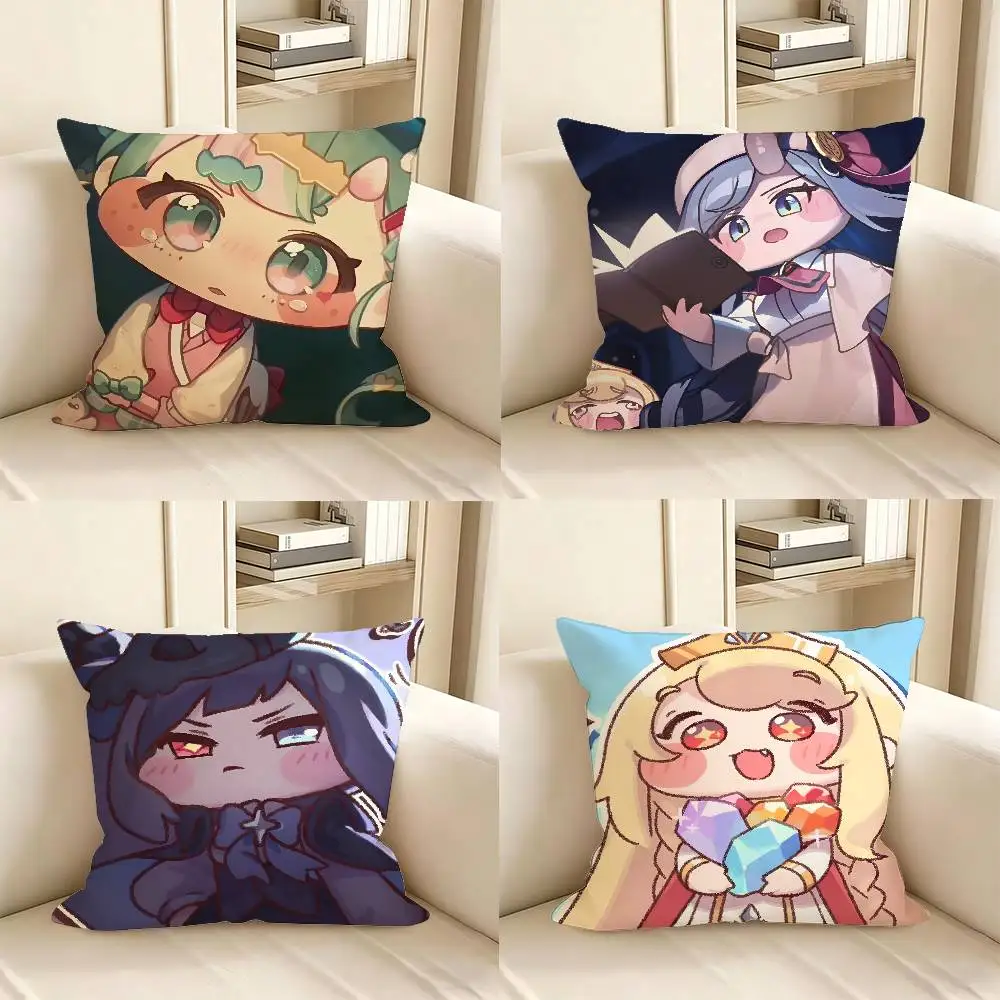 1pc Game T-Trickcal R-Revive Pillow Case Fashion Square Pillowcase Bedroom Sofa Room Ins Decoration Leisure