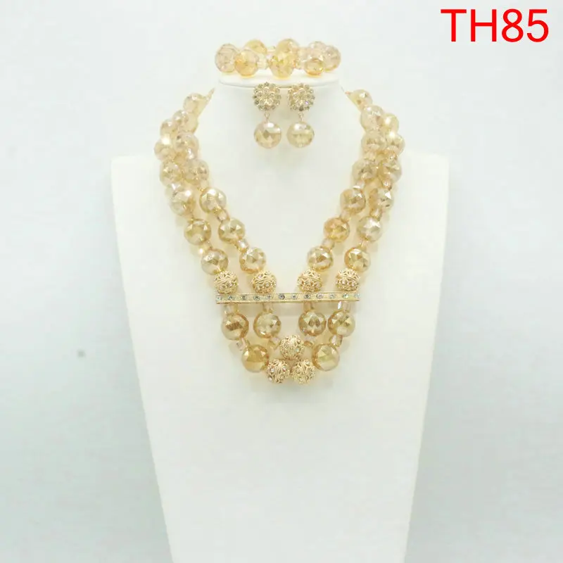 

Африканский модный комплект украшений из бисера, свадебный комплект украшений с позолотой