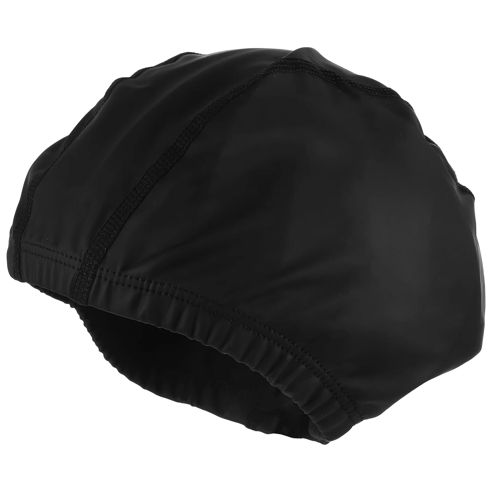 قبعة سباحة من البولي يوريثان للشعر الطويل، قبعة سباحة للبالغين، قبعة سباحة مريحة للجنسين للاستخدام أثناء السباحة والاستحمام