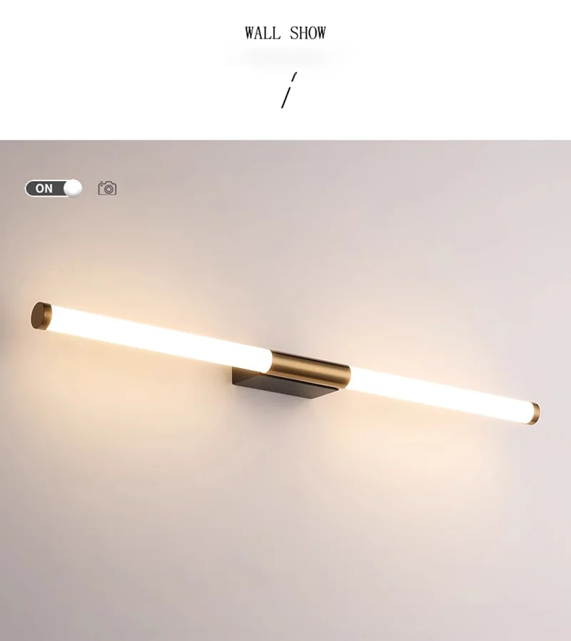 Modern LED Mirror Bathroom Wall Lamps For Study Room Bedroom Bedside Wall Sconces Decorative Wall Mirrors Lighting Fixture