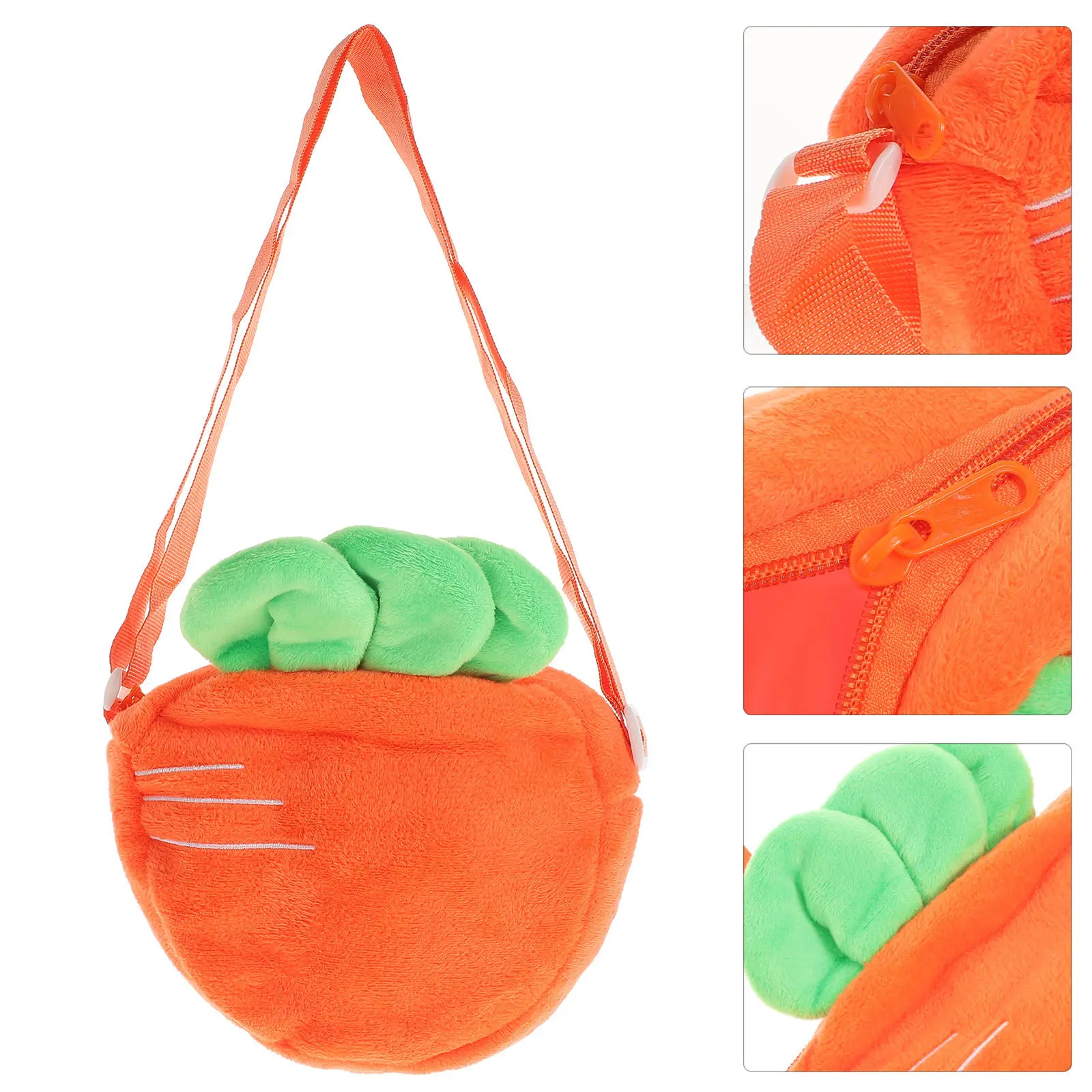 

1Pcs Carrot Shoulder Bag Lightweight Crossbody Bag for Girls Mobile Phone Keys Storage Outdoor Daily Use Cute Vegetable Design