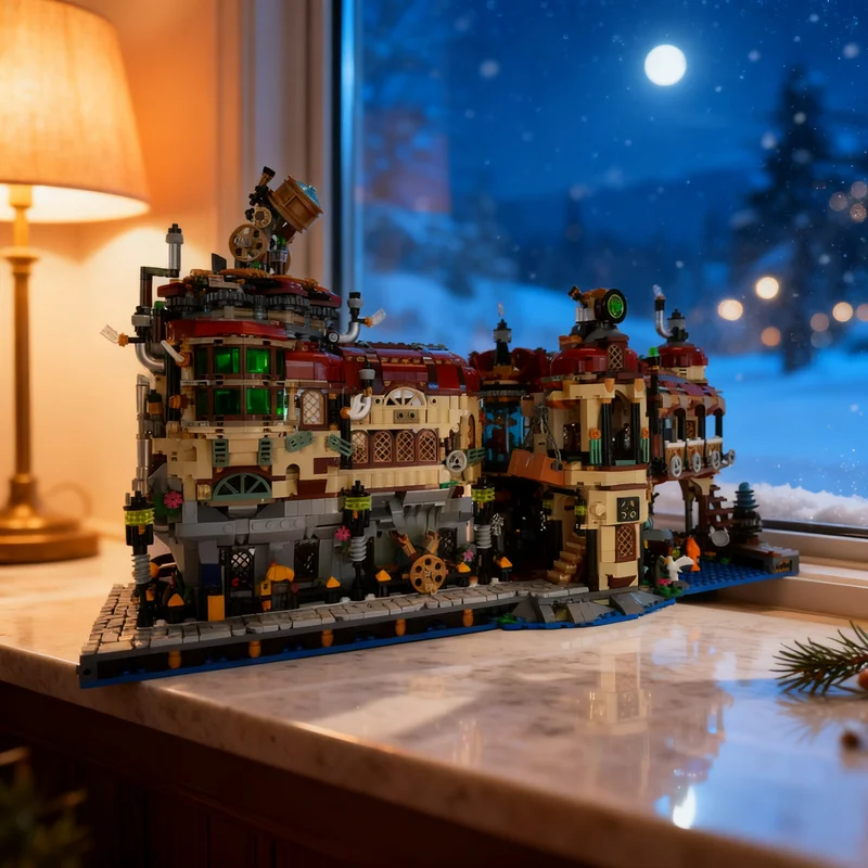3455pcs MOC BrickLink Designer Program Steam Powered Science Model Building Blocks Construction Christmas Gift Toys Assemble Art