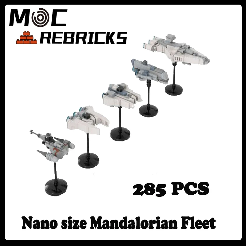 MOC Movie Series Nano size Mandalorian Fleet DIY Assembling Bricks Building Blocks Puzzle Boys Toys Children's Christmas Gifts