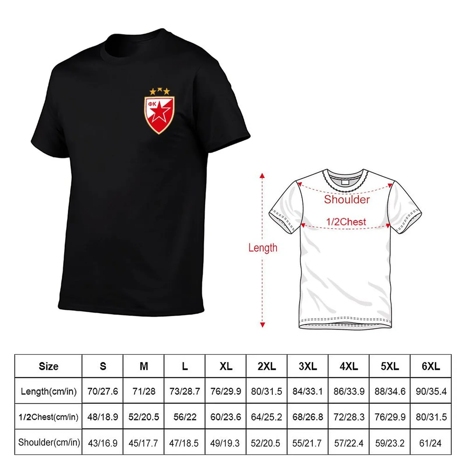 Crvena Zvezda Red Star crest T-Shirt Aesthetic clothing new edition anime figures customs mens graphic t-shirts