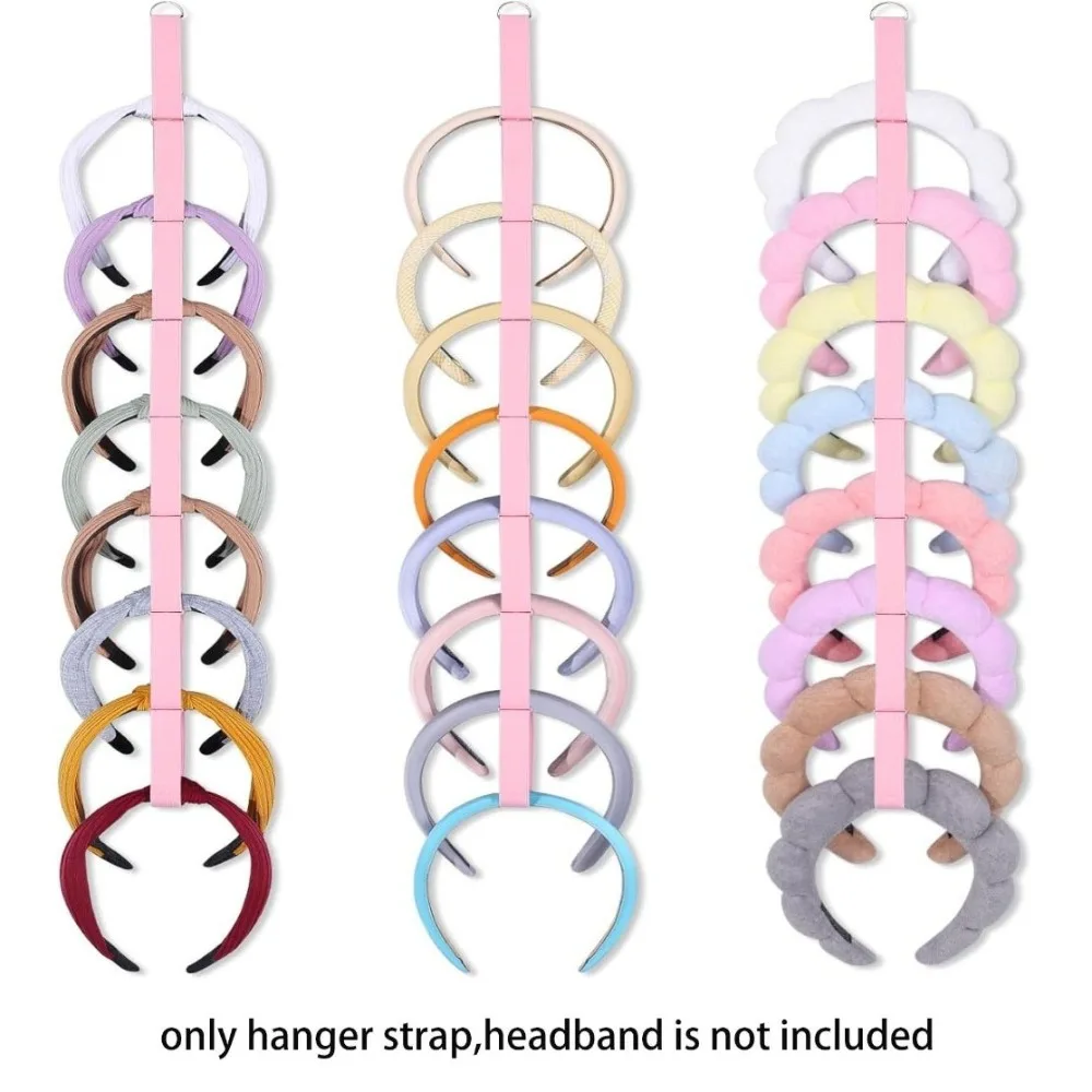 

Bedroom Elastic Headband Organizer Space Saving Wall-Mounted Headband Storage Holder 8-Slot Wall Headband Holder Closet
