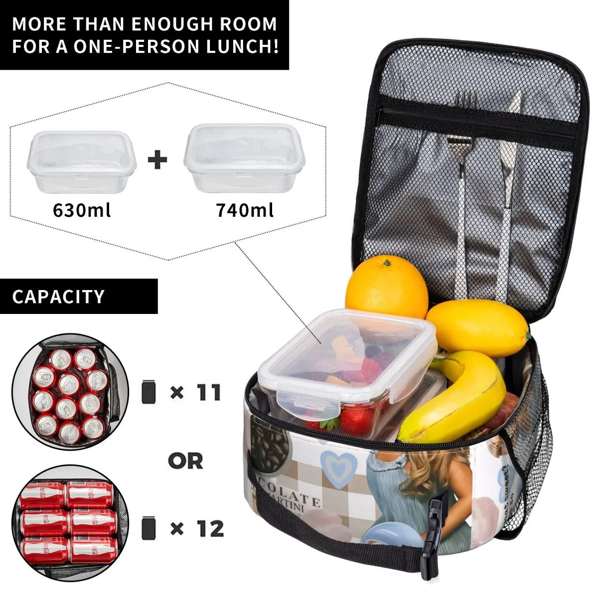 Sabrina Carpenter Espresso Lunch Bag School Lunch Box For Women Aesthetic Graphic Thermal Tote Handbags Portable Cooler Bag