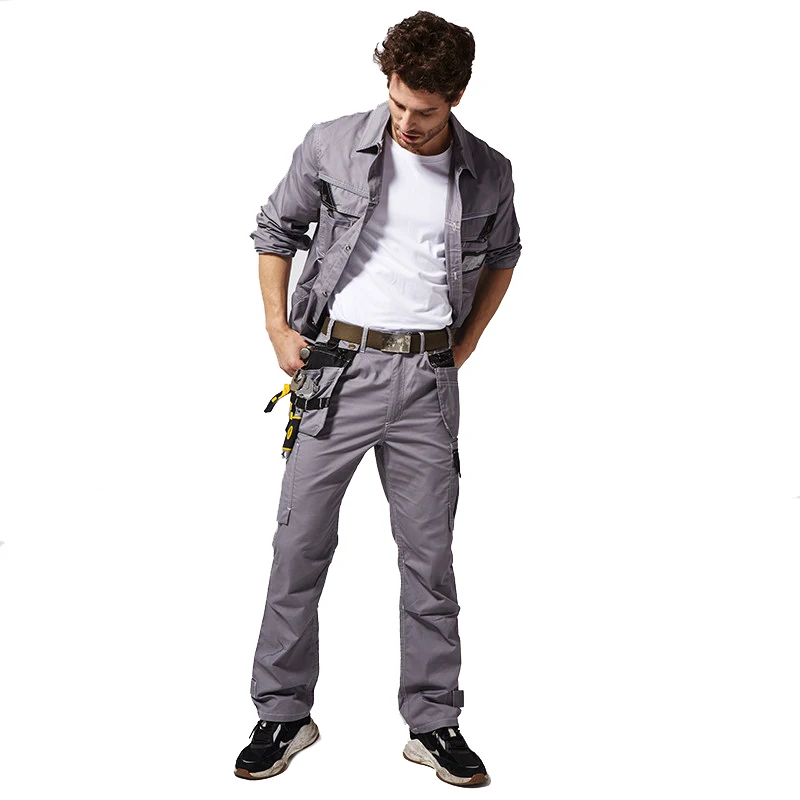 Working Uniform Welding Suit Car Repair Workshop Mechanic Clothes Labor Insurance Clothes Wear-resistant Welder Tops Pants Suit