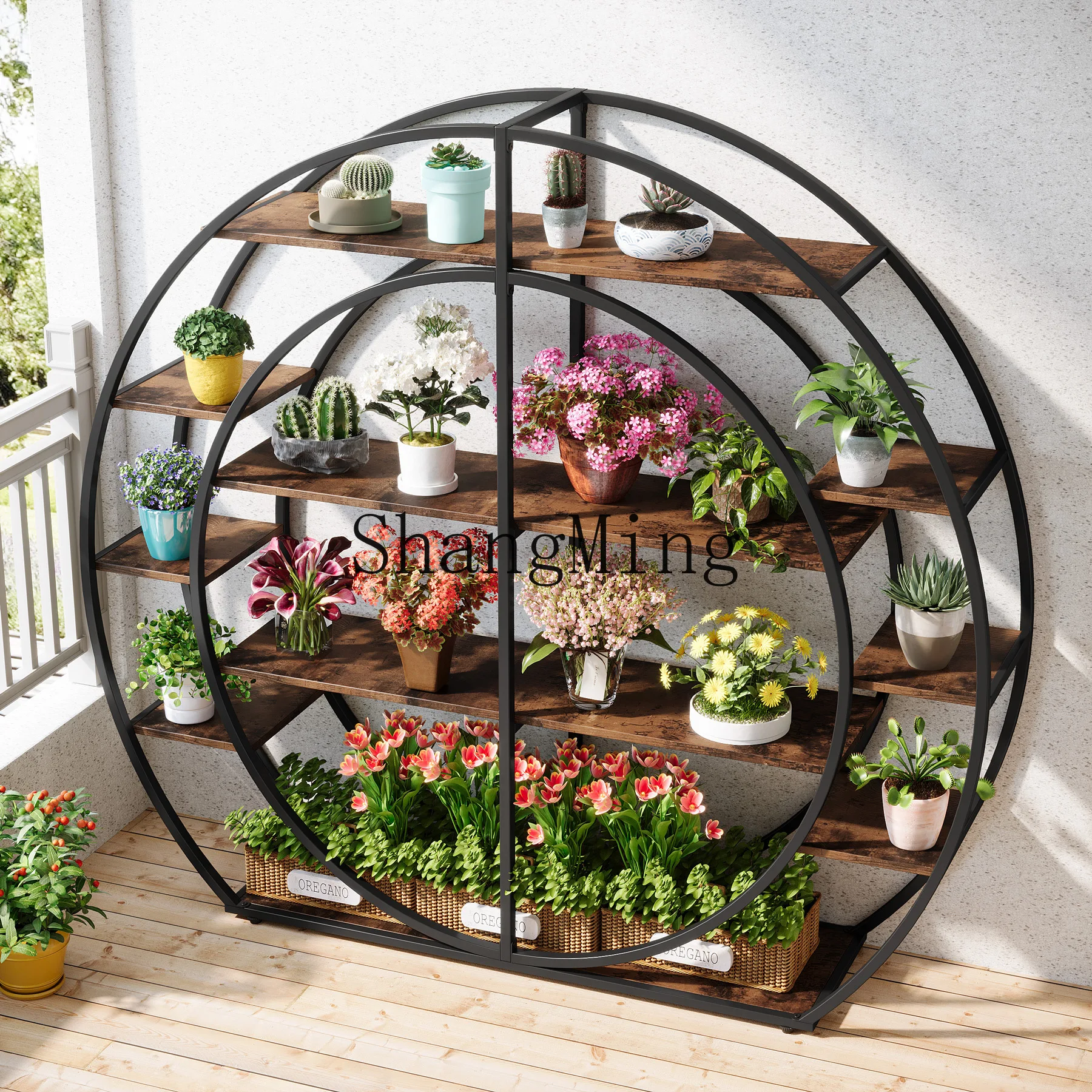 SM balcony flower rack step floor floor use multi-layer climbing vine flower pot indoor iron storage design plant stand