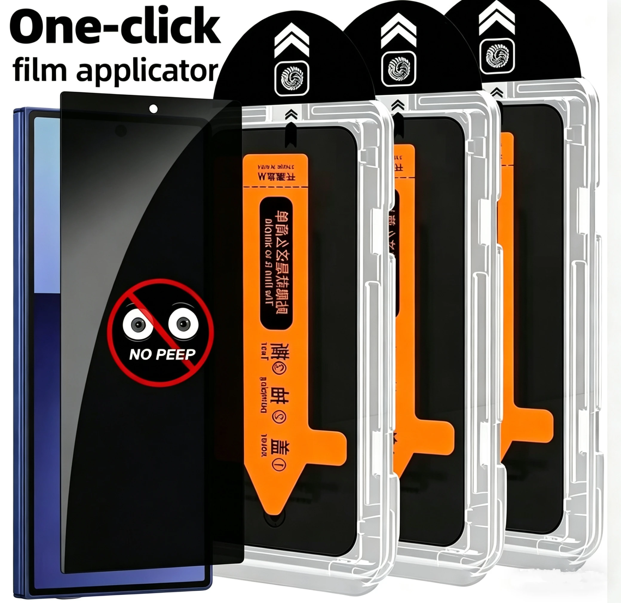 5pcs Privacy Tempered Glass Screen Protectors for Samsung S24 S25 S26 Ultra S23 S22 One-Click Film Applicator Dust & Bubble Free