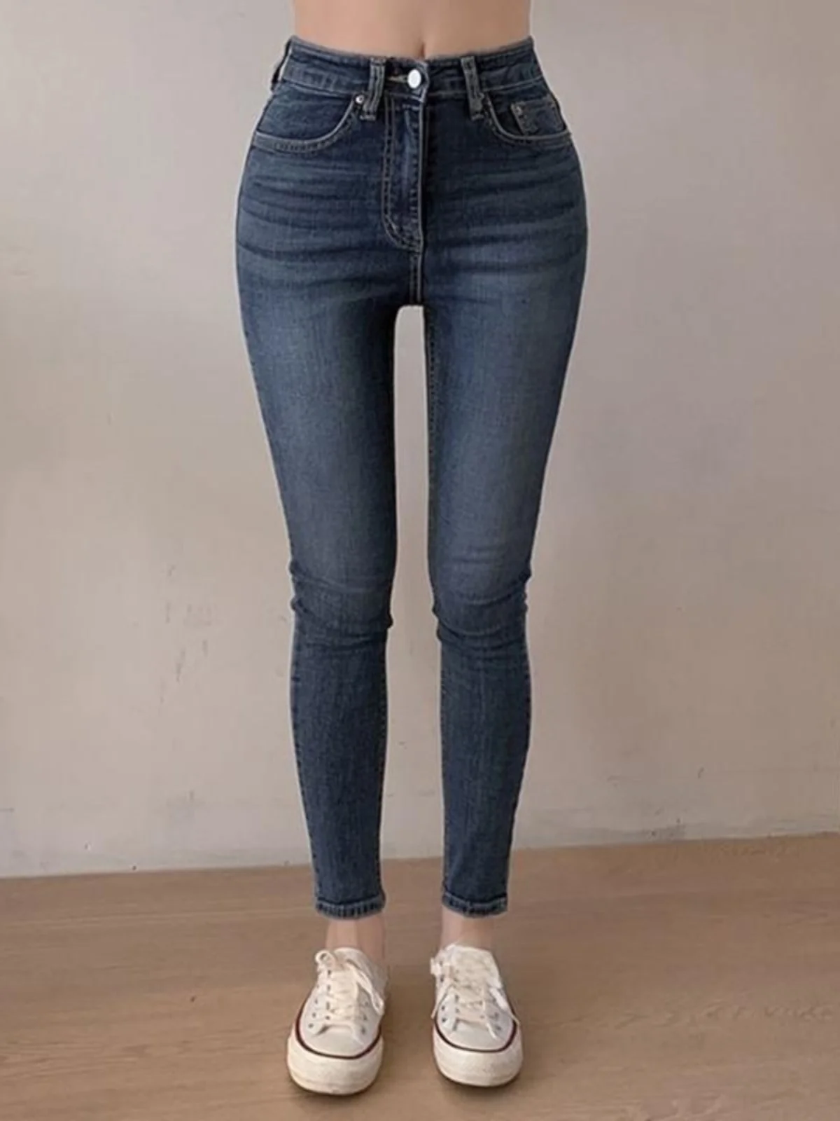 

Весна 2025: Женские джинсы Deep Blue Slim Fit с завышенной талией, эластичные, подчеркивающие бедра, классические, укороченные (7/8)