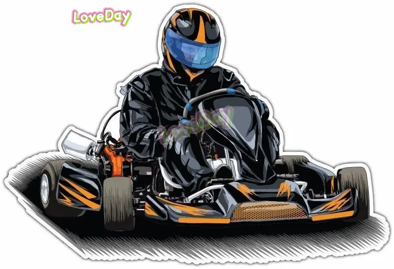 

Gokart Racing Kart спорт, автомобильный стикер автомобильный бампер виниловый стикер на окно Водонепроницаемая декоративная наклейка Аксессуары для гонок