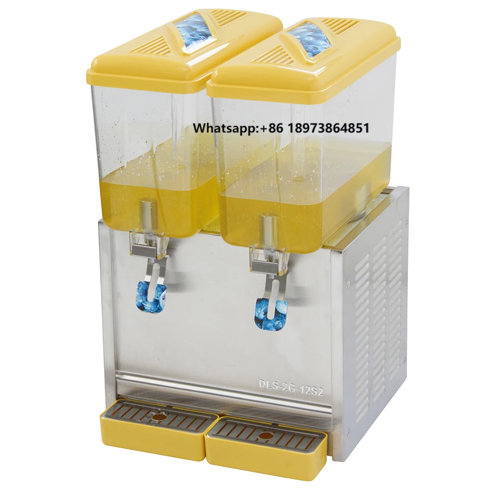 

Big Capacity Cheap Fruit Juice Drink 2 Tank 12 Liter Dispenser Machine With Cooler for Parties Drinks