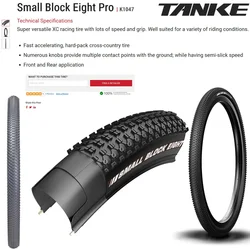 KENDA MTB Road Bicycle Tire 24inche K1047 Opony 2.1 2.6 SMALL BLOCK EIGHT Mountain Bike, wewnętrzne opony rurowe do części rowerowych TANKE