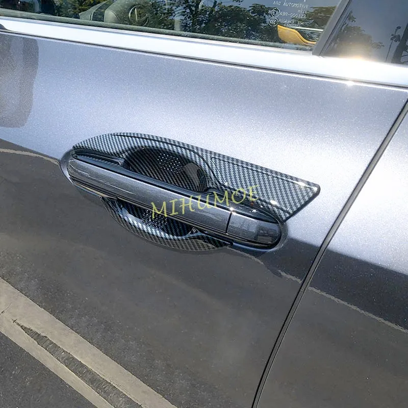 

For Lexus NX250 NX350 NX350h NX450h+ Carbon Fiber Door Handle Bowl Cup Surrounds Trim Protector 2022 2023 2024 2025 Accessories