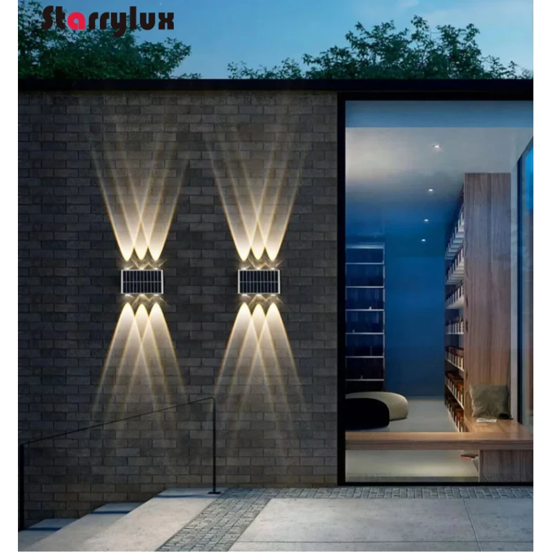 Solar Outdoor Light Super Bright Garden Lamp for Yard Entrance IP65 Waterproof Wall Wash Lighting