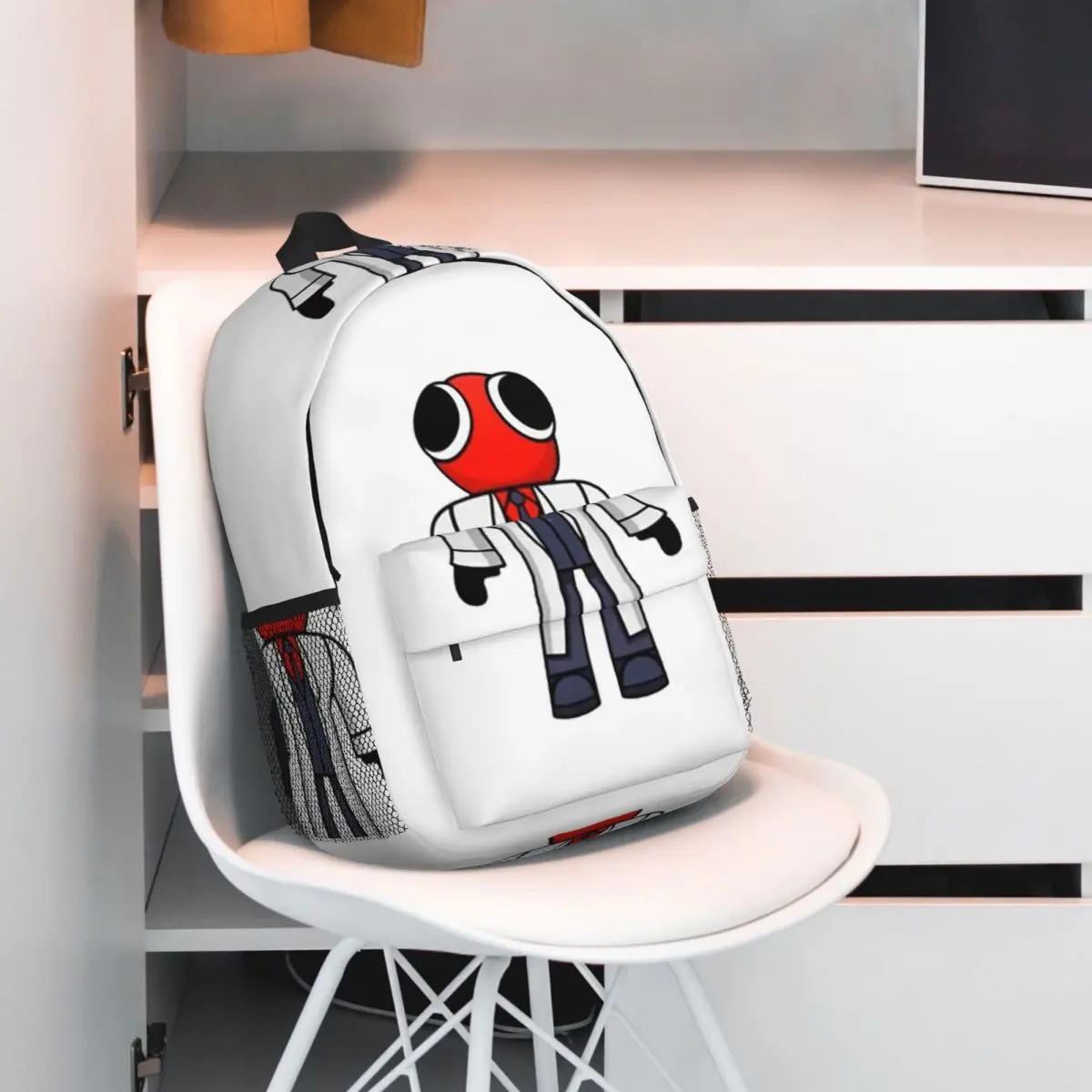 Red Scientist Rainbow Friend Backpack Hot Sale Daypack Large Capacity Boys Girls BookBag Shoulder Bags for Men Women School Bag