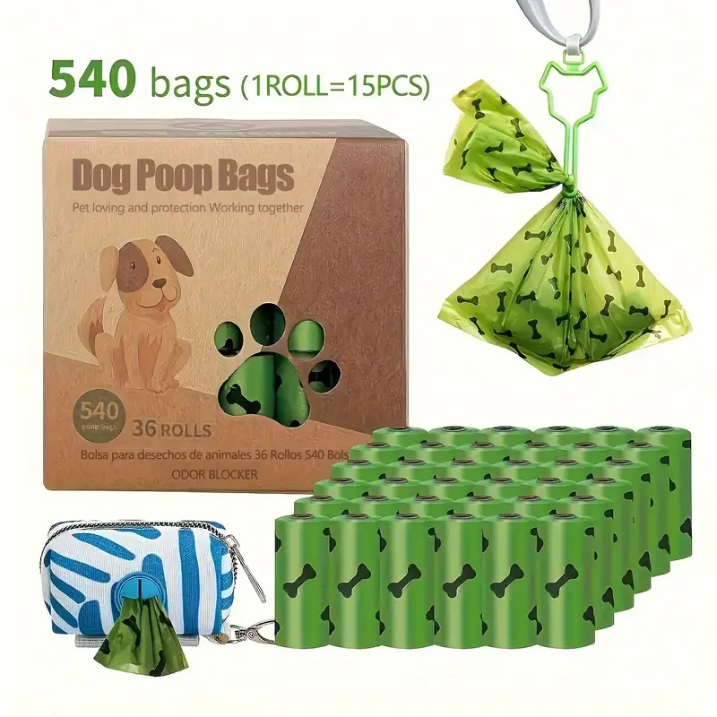 30/60/90/120pcs Dog Poop Bags,Durable Leak Proof Pet Waste Bag Pet Garbage Bags For Outdoor Walking Biodegradable pet waste bags