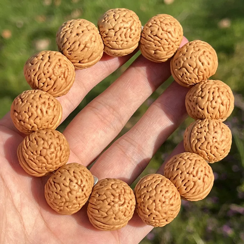 أصيلة البرية الطبيعية قصيرة الجذع الدماغ الحبوب البقان المغلفة الصغيرة الثقافية اللعب بوذا الخرز الخوخ الأساسية سوار #1