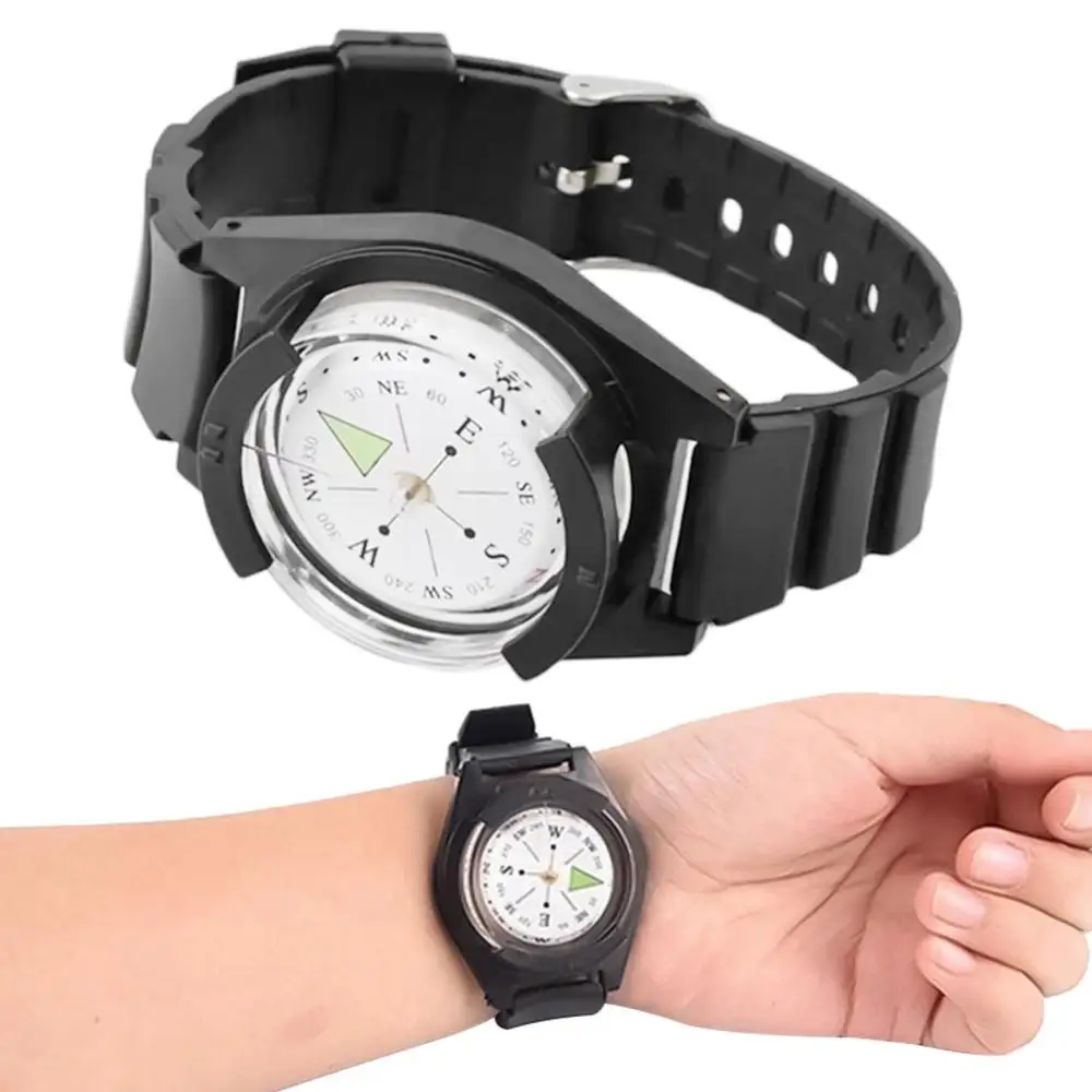 

Outdoor Portable Survival Travel Camping Hiking Watch Wrist Compass Bracelet