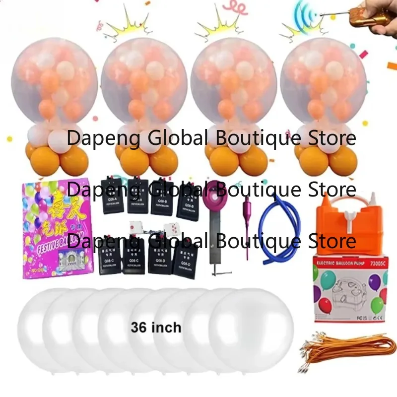 Remote Control Exploding Balloons Kit Balloon Blaster Machine With Ci9 and Balloon Suffing Machine for Bride Wedding Decorations