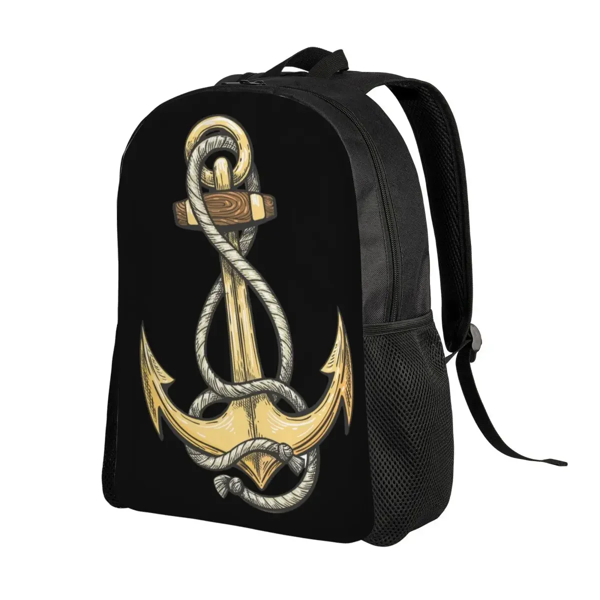 حقيبة ظهر مخصصة للكمبيوتر المحمول مرساة بحرية للرجال والنساء حقيبة كتب أساسية لطلاب المدارس الجامعية حقيبة مغامرة البحارة #2