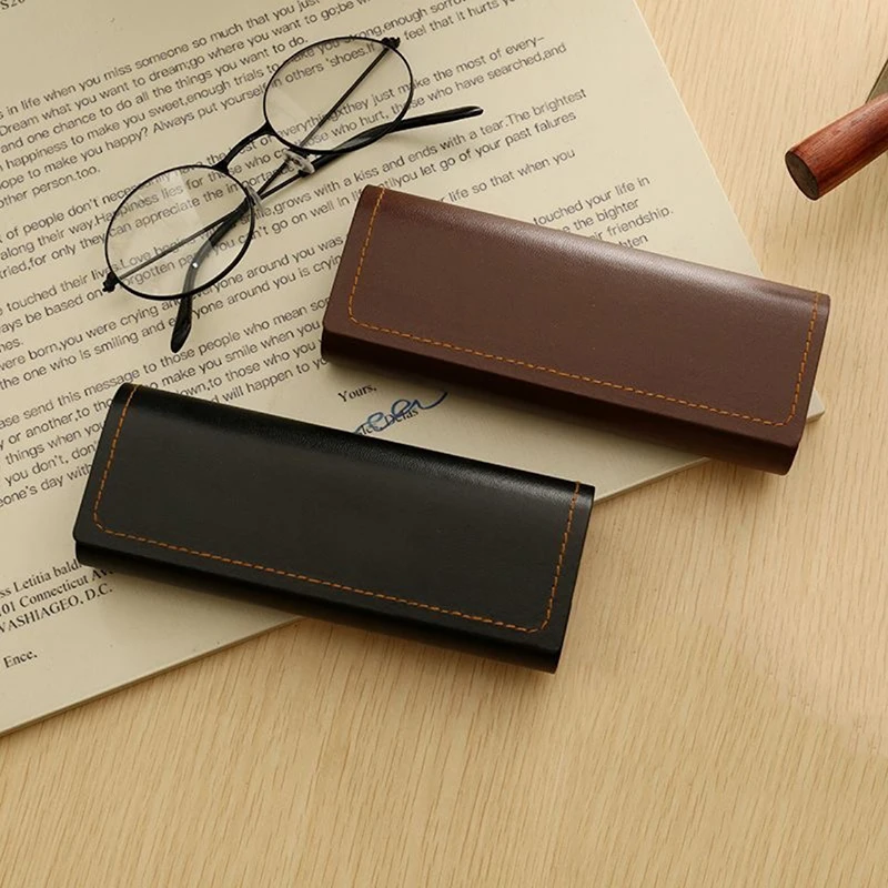 تخصيص اسم صندوق نظارات فاخر واقي من جلد البولي يوريثان قابل للتخصيص حافظة نظارات للسفر حقيبة صندوق تخزين النظارات الشمسية المحمولة