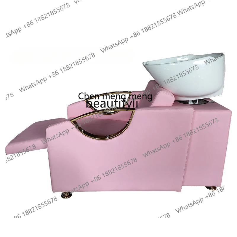 S7486 ss Special Offer Modern Hair Saloon Dedicated Shampoo Chair High-End Lying Half Punch Bed Light Luxury Shampoo Flushing Be