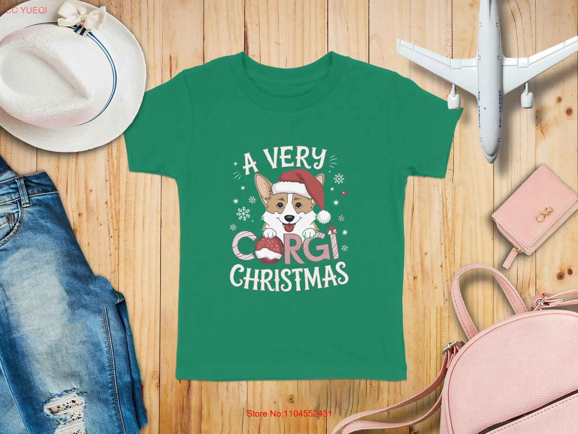 

Милая рождественская футболка корги, праздничная одежда для любителей собак, праздничная одежда для домашних животных, забавная рождественская идея с длинными или короткими рукавами